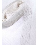 5 Yards White Double Edge Lace Sewing Trim 1&quot; Wide - Longer Available On... - £3.86 GBP