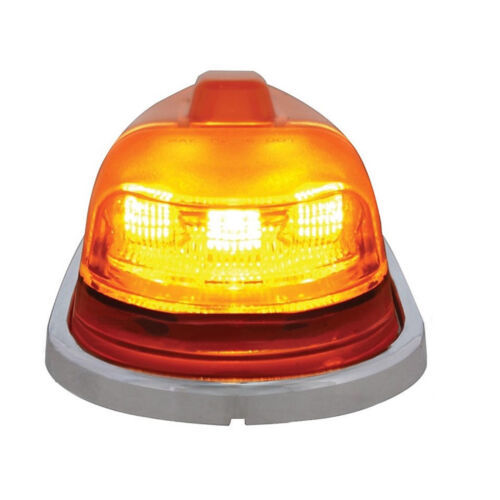 Primary image for 6 LED Standard Pickup Truck Cab Marker Light Amber Bulbs & Lens w/ Gasket Single