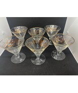 dessert glasses, beautiful gold roses and gold trim - £22.73 GBP