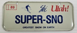 M) Vintage 1989 Mini Bike License Plate - Cereal Premium Plate Utah - SUPER-SNO - £4.61 GBP