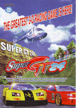 Super Gt 24 Video Arcade Game Advertising Flyer 1996 Vintage Promo Artwork - £20.54 GBP
