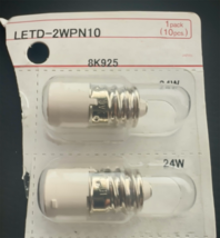 1PCS LETD-2WPN10 IDEC E12/15 Screw Base LED Lamp 24V AC/DC 11mA White - £4.12 GBP