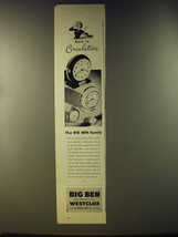 1946 Westclox Advertisement - Big Ben Clock, Baby Ben Clock, wrist watches - £14.74 GBP