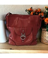 Etienne Aigner Burgundy Leather Shoulder Bag Hobo Purse Handbag Red Bohe... - £60.36 GBP