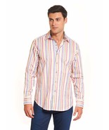 NWT ROBERT GRAHAM XL shirt multi-color striped with paisley cuffs designer - £101.15 GBP