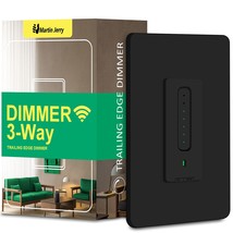 Martin Jerry&#39;S 3 Way Smart Dimmer Switch | Black Touch Trailing, Compatible. - £40.88 GBP