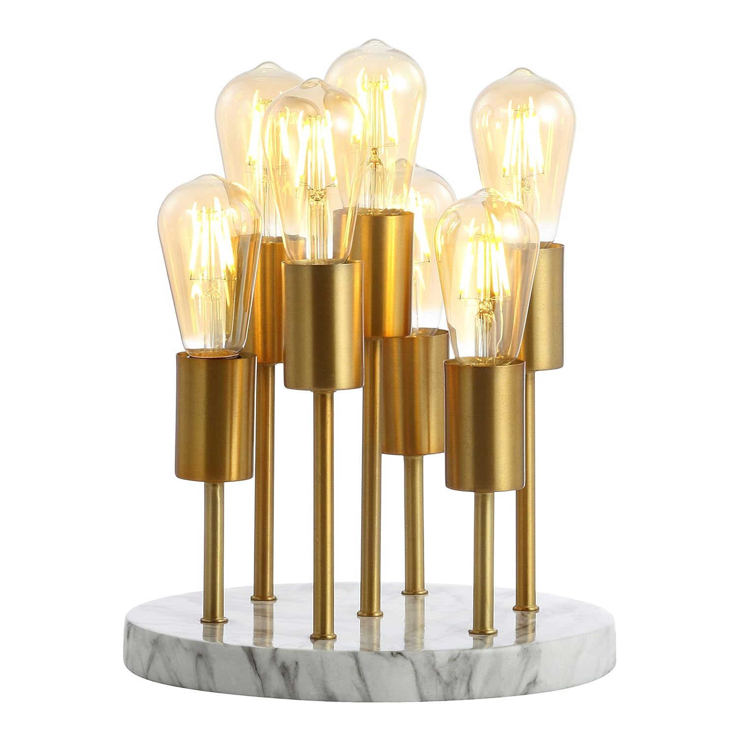 Pleiades 13.5" Modern Metal/Resin Led Accent Edison Table Lamp Glam Modern Bedsi