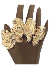 Large Golden Statement Big Large Adjustable Dubai Style Cocktail Ring - $19.95