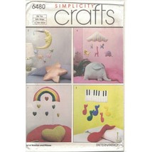 Simplicity 6480 Rainbow, Cloud, Keyboard Mobile &amp; Pillows Pattern Childrens Room - £11.00 GBP