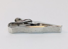 Silver Tone Tie Bar Signed Swank Textured with Ridges Vintage - £5.53 GBP