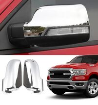Pair Silver LH RH Self Adhesive Side View Mirror Covers Fits 2019-2022 D... - $49.47