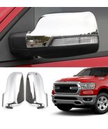 Pair Silver LH RH Self Adhesive Side View Mirror Covers Fits 2019-2022 D... - $69.33 CAD