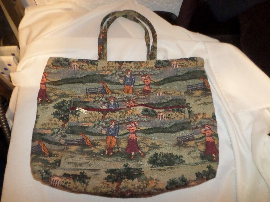 Primary image for Holdings Large Golf Tapestry Tote Bag Vintage