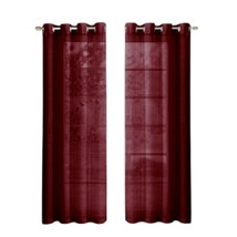 Set of Two 84&quot;  Burgundy Solid Modern Window Panels - $3,073.78 MXN