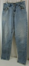 LEVI&#39;S LOOSE MEN&#39;S 545 BROWN LABEL TAG VINTAGE JEANS SZ 34x38 TRASHED - $20.78