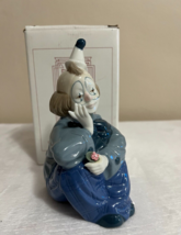 Vintage Paul Sebastian Fine Porcelain DREAMS Sad Clown Figurine In Original Box - £11.87 GBP