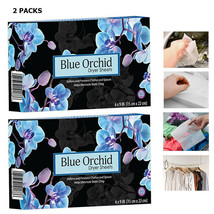 Fabric Softener Sheets 2 X 40Ct Clean Soft Clothes Blue Orchid Dryer Sheet - £18.78 GBP
