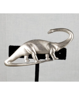 Vintage JJ (Jonette Jewelry) 1986 Pewter Brontosaurus Brooch - $27.69