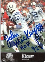 John Mackey Signed 1997 Upper Deck Legends Autographed Baltimore Colts HOF - £22.58 GBP