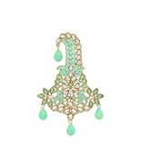 Bead Golden Metal Finish Kundan Set Turban Safa Kalangi Brooch Groom Jew... - $25.23