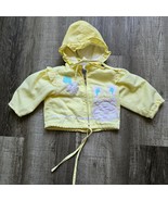 Vintage Baby Jacket Yellow Girls Newborn Hood Spring Coat Bunny Rabbit R... - £27.47 GBP