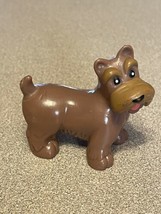 Fisher Price loving family My first Dollhouse brown PUPPY DOG Schnauzer Figure - £10.24 GBP