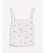 Old Navy Women&#39;s Ultra Crop Tank Top Size MEDIUM Cream Floral Color Ribb... - $21.20 CAD
