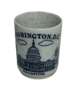 Vintage Washington D.C. Toothpick Holder Cobalt Blue Pottery Souvenir Mi... - $13.09