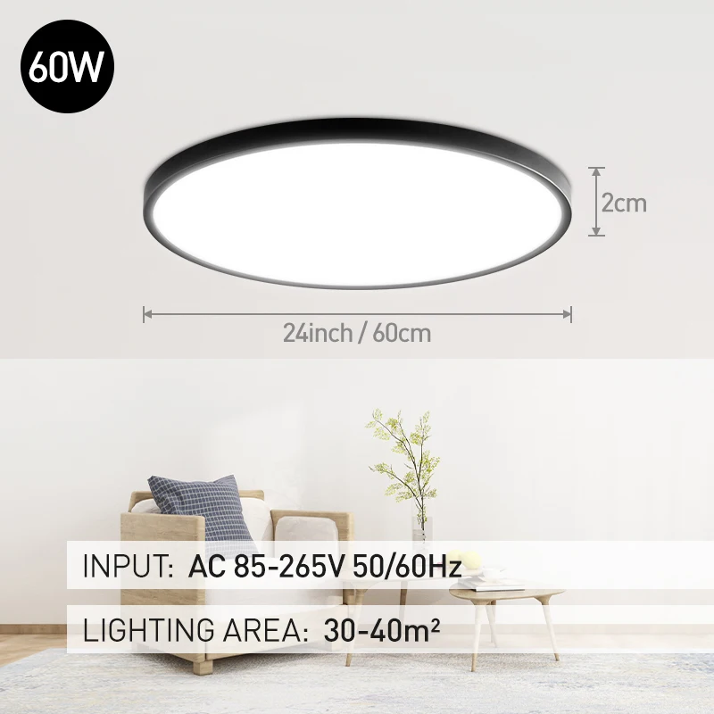 Dimmable Led Ceiling Lamps Smart APP Remote Control Ultra-thin room Ceiling Ligh - £163.89 GBP