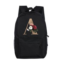 Letter Floral Printing Fashion Backpack Travel Women Casual BackpaFemale... - £21.65 GBP