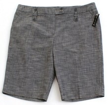 Larry Levine Gray Stretch Casual Shorts Women&#39;s NWT - $57.99