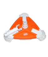 Sinada Orange Pool Vacuum Head Triangle Side Brush Universal Rotatable Hose - $32.67