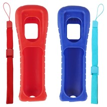 2X Silicone Skin Case Cover With Wrist Strap For Wii Remote Controller (... - £14.84 GBP