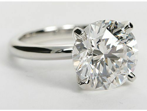 Primary image for 1.00CT Forever One Moissanite 4 Prong Solitaire Wedding Ring 18K White Gold