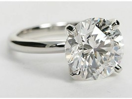 1.00CT Forever One Moissanite 4 Prong Solitaire Wedding Ring 18K White Gold - £571.64 GBP