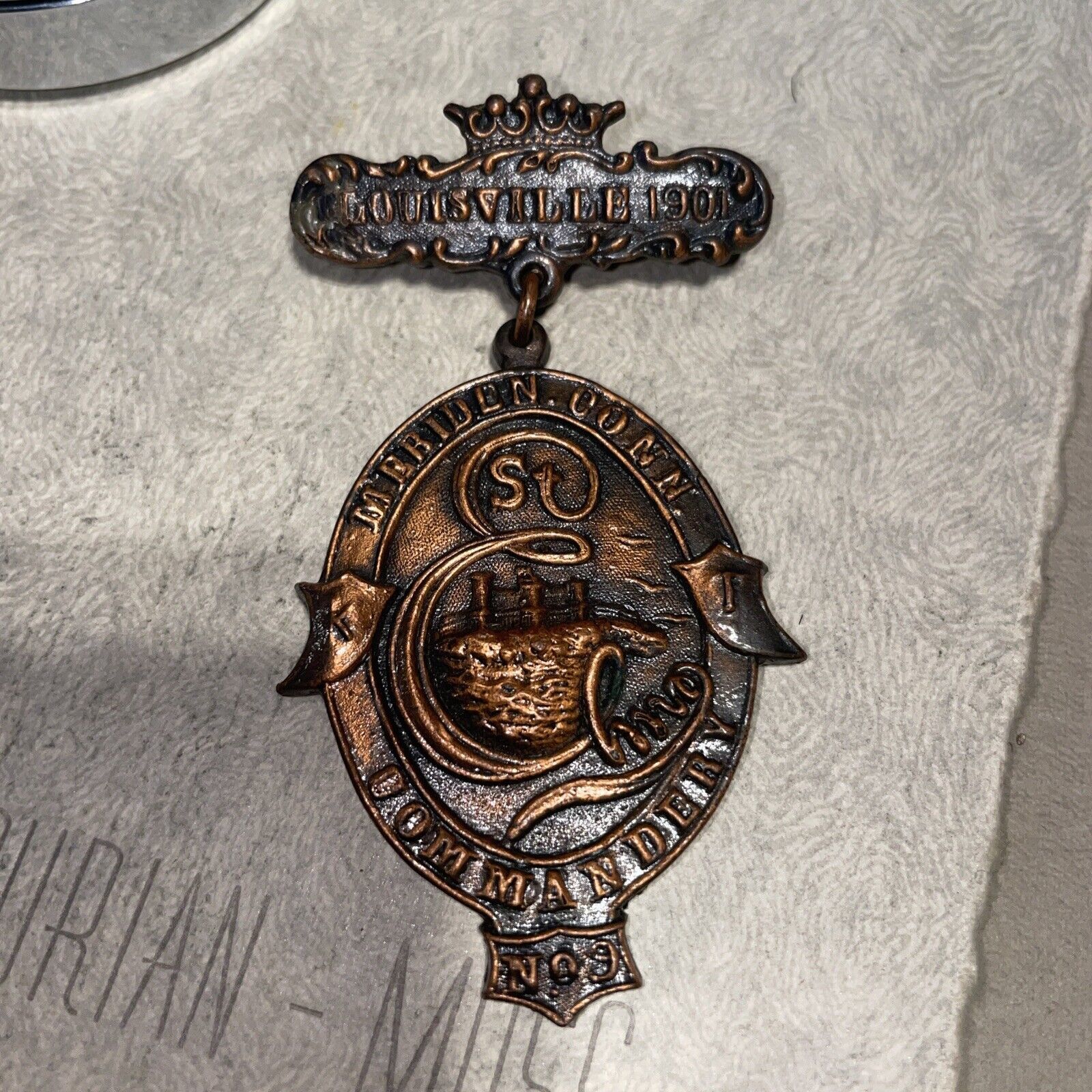 Triennial Conclave 1901 Louisville KY Souvenir Meriden Conn.No 9 Commandery - $9.89