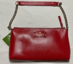 KATE SPADE Wellesley Byrd Chain Shoulder Bag Garnet Leather w/ Dust Bag NWT - £59.31 GBP