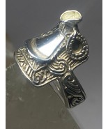 Saddle ring cowgirl southwest  horse sterling silver women men - £66.19 GBP