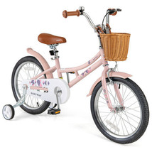 18 Inch Kids Bike Retro Bicycle with Adjustable Height and Basket for Ag... - $208.51