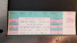 Guns N Roses / Metallica - Vintage Sept 19 1992 Denver Co Mint Whole Show Ticket - £31.51 GBP