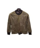 Current Air Womens Size S Olive Green Bomber Jacket Zip Front Faux Suede - £23.44 GBP