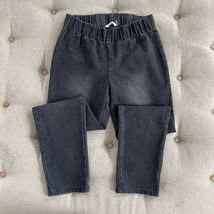 Soft Surroundings Grey Black Wash Pull On Jeans Denim L - $20.16