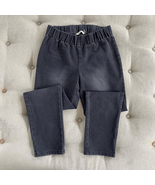 Soft Surroundings Grey Black Wash Pull On Jeans Denim L - $28.26 CAD