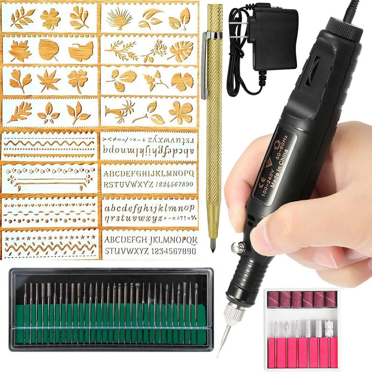 Electric Engraver Pen Engraving Tool Kit for  Gl Stones Ceic Plastic  Jewelry wi - £47.20 GBP