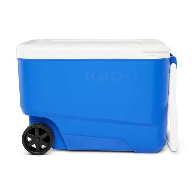 Igloo 38 QT. Hard-Sided Ice Chest Cooler with Wheels, Blue - £64.59 GBP