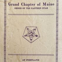 Order Of The Eastern Star 1941 Masonic Maine Grand Chapter Vol XVI PB Bo... - $1,114.18 MXN