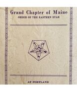 Order Of The Eastern Star 1941 Masonic Maine Grand Chapter Vol XVI PB Bo... - $1,091.11 MXN