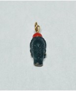 Vintage 1960&#39;s New Old Stock 14K Gold Filled Blackamoor &amp; Faux Coral Pen... - $43.61 CAD