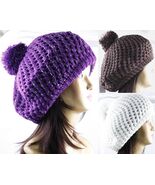 1 Pack WOMEN&#39;S 2 LAYER BERET WARM POM-POM SOFT HAT W/SPARKLING SILVER - $91.20 MXN