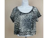Express Women&#39;s Top Size Small Leopard Print Sheer TJ10 - $8.41